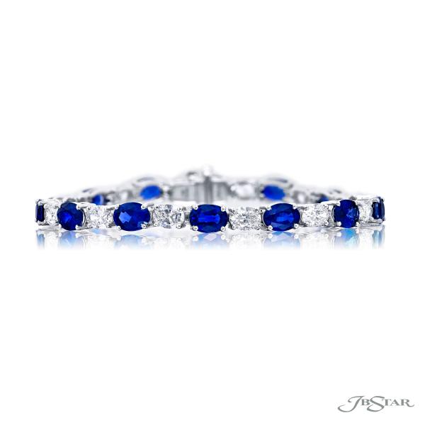 JB Star OVal Sapphire and Diamond Bracelet